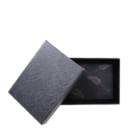 جا کارتی چرم مشکی طرح پر