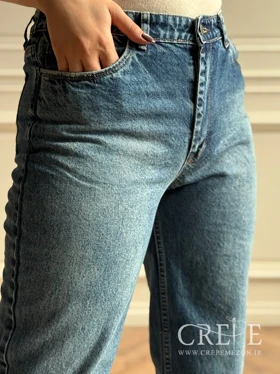 جین نیم بگ سایز بزرگ کمر کش قد 107