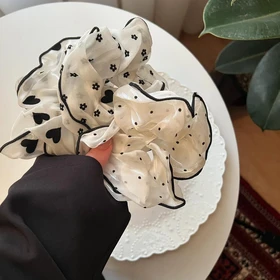 اسکرانچی شیشه‌ای مخمل برجسته
