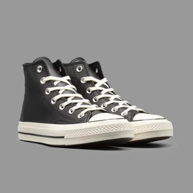 کانورس آل استار 1970 چرم مشکی ساق‌دار Converse All Star 1970s Black Leather Hightop