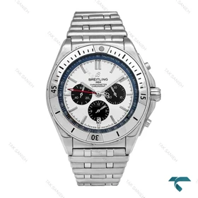 ساعت مردانه برایتلینگ Chronomat سیلور صفحه سفید پاندا Breitling-6699-G
