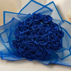 گل رز جاویدان آبی 25 شاخه