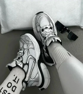 کتانی دخترانه بالانسیگا 3XLسفید طوسی