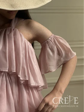 مینی پیراهن چین‌دار طبقه‌ای