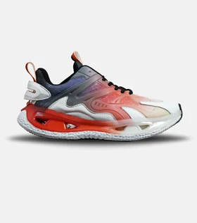 کفش کتانی مردانه قرمز طوسی سفید ADIDAS Customize Run