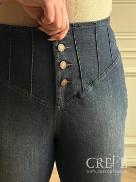 جین بوت کات کمرگنی سایزبزرگ قد 105