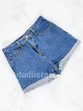 شورتک کوتاه جین پاچه پاکتی ساده