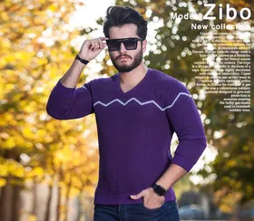 بافت مردانه مدل Zibo (بنفش)