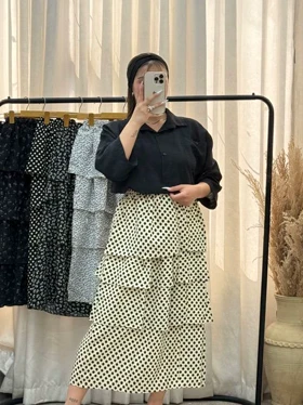 دامن طبقه‌ای زنانه کد 4030195