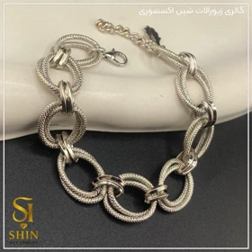 دستبند زنانه استیل دوپیو کد dzd22