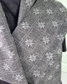 شال گردن موهر دو رو سیلکا طرح برف