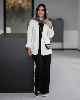 کت لینن پشت دکمه دار