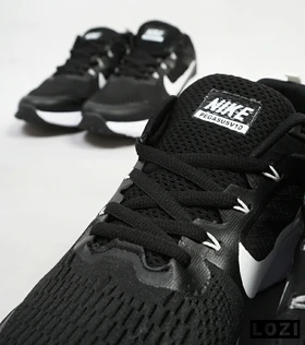 کفش کتانی بزرگ پا مشکی سفید NIKE zoom