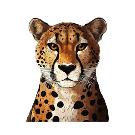 استیکر پارچه و لباس پاد آفرین مدل حیوانات یوز پلنگ کد 2015