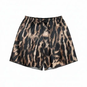 لباس خواب زنانه مدل گیپور و ساتن پلنگی 102