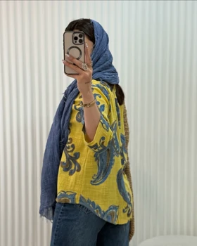 مانتو جلودکمه لینن