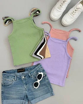 تاپ دو بند پنبه کبریتی کد 4001