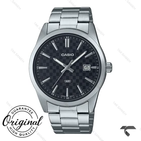 ساعت مردانه MTP-VD03D-1AU کاسیو صفحه مشکی شطرنجی Casio-10422-G