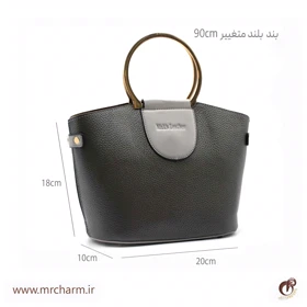کیف زنانه مجلسی دسته حلقه‌ای