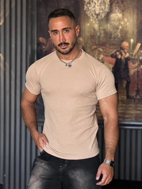 تیشرت ورزشی Fit-shert کبریتی کاراملی