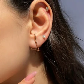 گوشواره مثلثی زنانه ژوپینگ، طراحی مدرن و چشم‌نواز