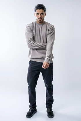 بافت آستین بلند بیسیک مردانه