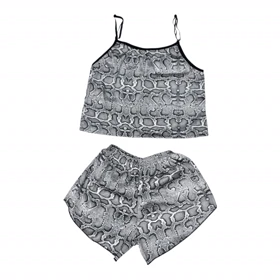 ست تاپ و شلوارک طرح پوست مار 038