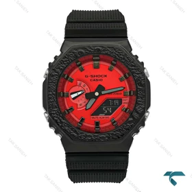 جی شاک GM-2100 مردانه مشکی صفحه قرمز GShock-7594-G