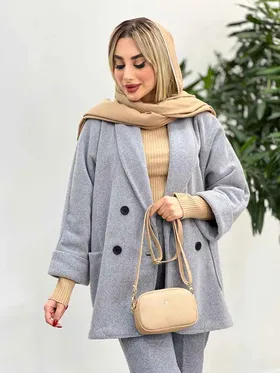 پالتو چهاردکمه یقه آرشال