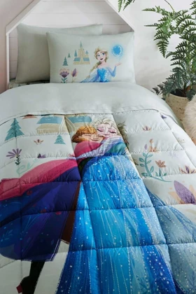 سرویس خواب یک نفره Özdilek مدل Frozen Love پنبه‌ای - کرم