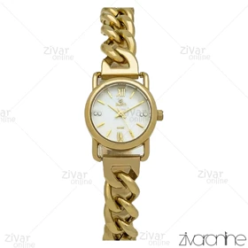 ساعت داتیس زنانه بند کارتیری طلایی صفحه سفید 107227