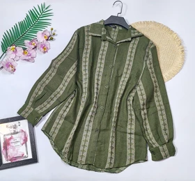 شومیز کنفی مدل بهاره کد 50265 (سبز)