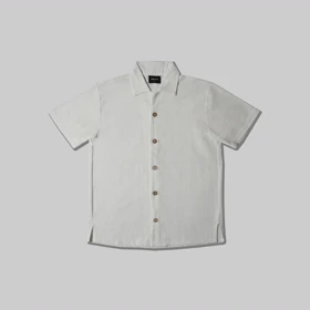 گری پیراهن آستین کوتاه white linen shirt