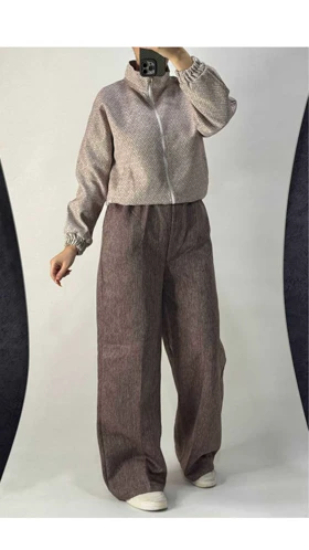 ست بامبر و شلوار بگ پاییزه زنانه 2470