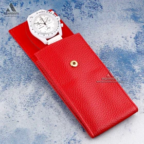 کیف چرمی سفری ساعت Leather Watch Case (قرمز)
