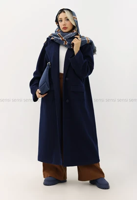 پالتو فوتر موهری4دکمه آستر دار کد1005033