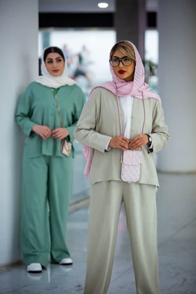 مانتو شلوار لینن 3 دکمه زارا