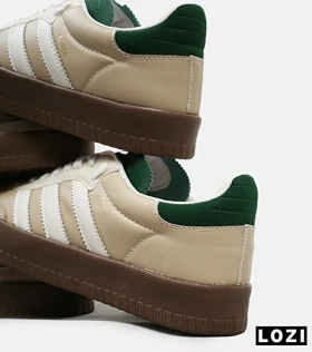 کفش کتانی مردانه کرم سبز ADIDAS Samba