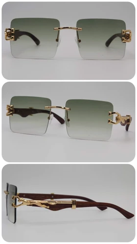 عینک آفتابی زنانه کارتیر Cartier ضد اشعه UV400 ایتالیایی (سبز)