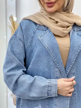 مانتو جین شش دکمه