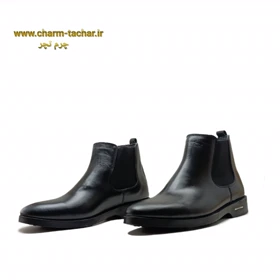 نیم بوت چلسی مردانه دو ورکش چرم طبیعی