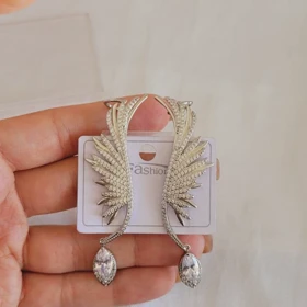 گوشواره ایرکاف گوش مدل بال فرشته نقره ای (گوش راست)