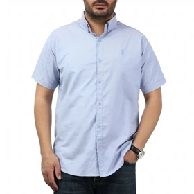 پیراهن آستین کوتاه ساده مردانه مدل 6112945