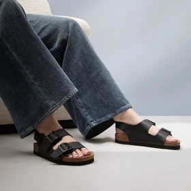 صندل زنانه مدل برکین_مشکی کد 1970