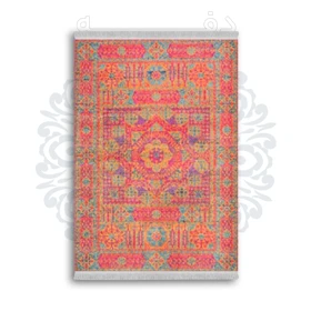*جدید* فرشینه از جنس پارچه شانل مخمل ترک طرح فانتزی برند دفه کد 1839