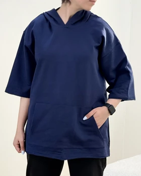 تیشرت کلاهدار ساده