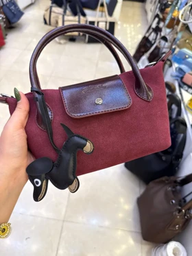 کیف جیر دخترانه لانگ چمپ (چری)