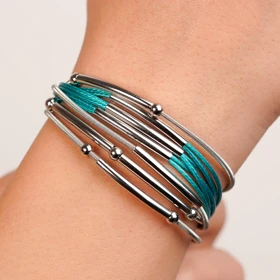 دستبند مگنتی رادیوم آهنربایی برند رادیوم رنگ آبی فیروزه ای