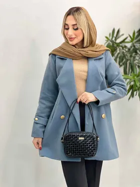 پالتو دکمه طلایی آستین پاگن