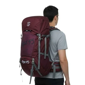 کوله پشتی کوهنوردی 45 لیتری صخره مدل Rise-45 (زرشکی)